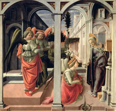 The Annunciation with Three Angels by Fra Filippo Lippi